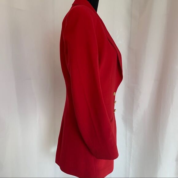 ALFRED Sung Vintage Red Blazer Jacket Sz 2 - Picture 4 of 10